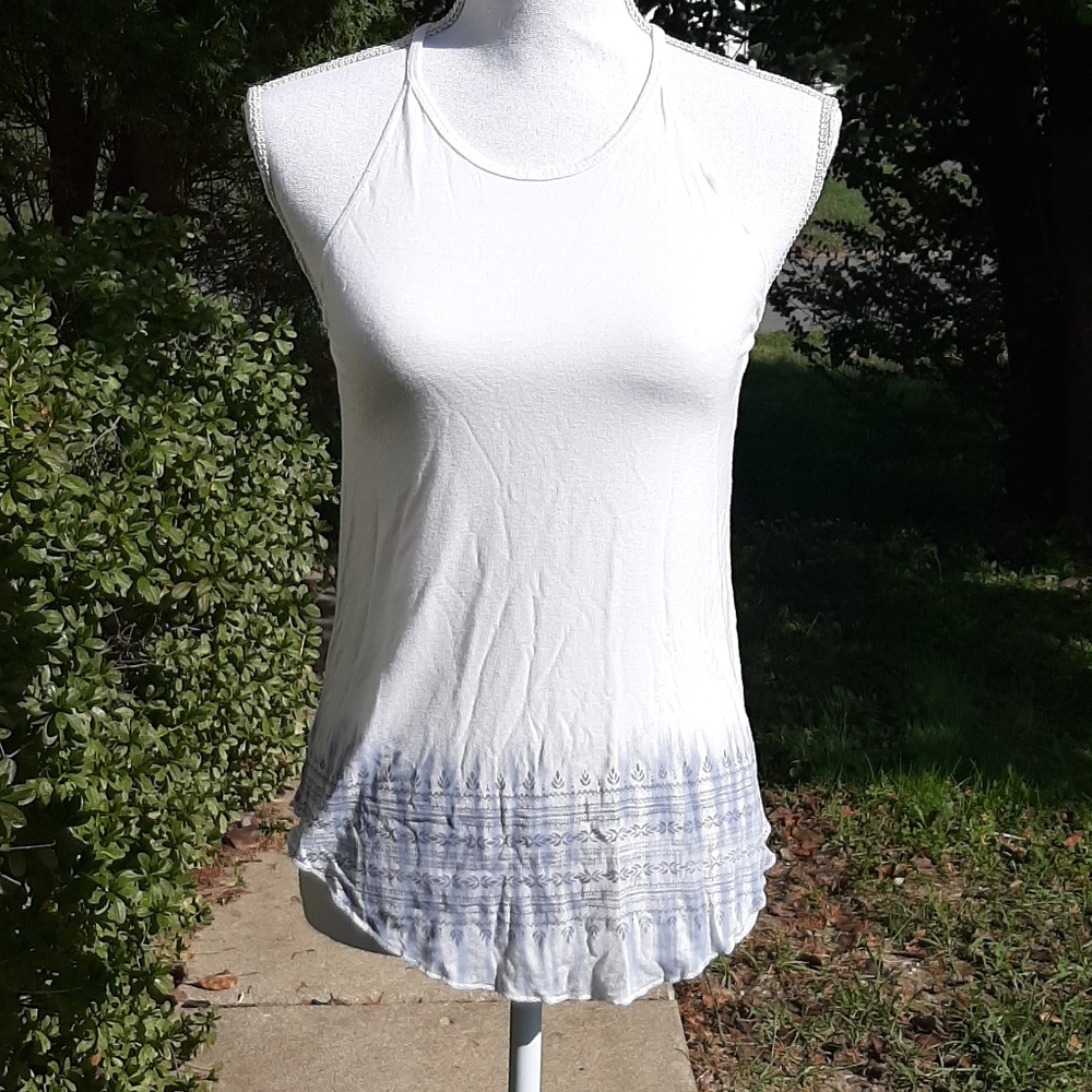 Blue & White Mudd Tank Top